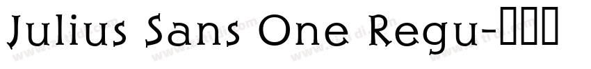 Julius Sans One Regu字体转换